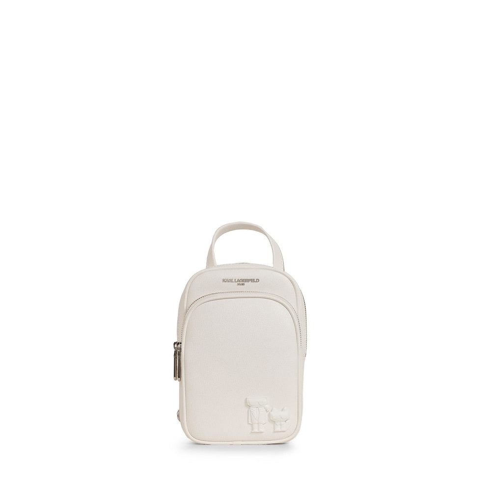 Paris Maybelle/Choupette Phone Crossbody, Winter White/Silver Uwu -_-